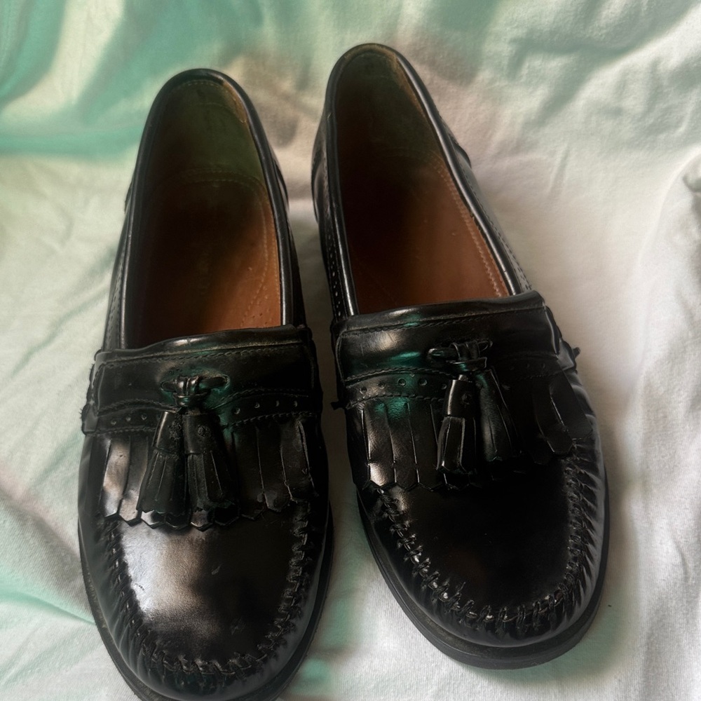 G.H. Bass & Co. Black Leather Tassel Loafers